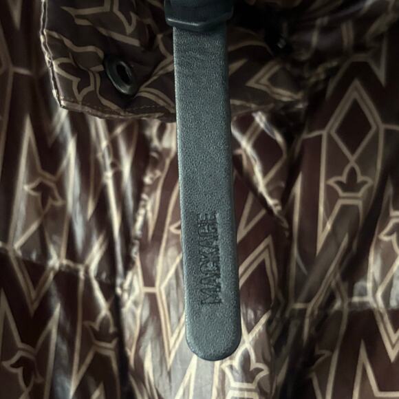 MACKAGE Down Monogram Mylah Puffer Jacket in Brown Size Large - Picture 10 of 14